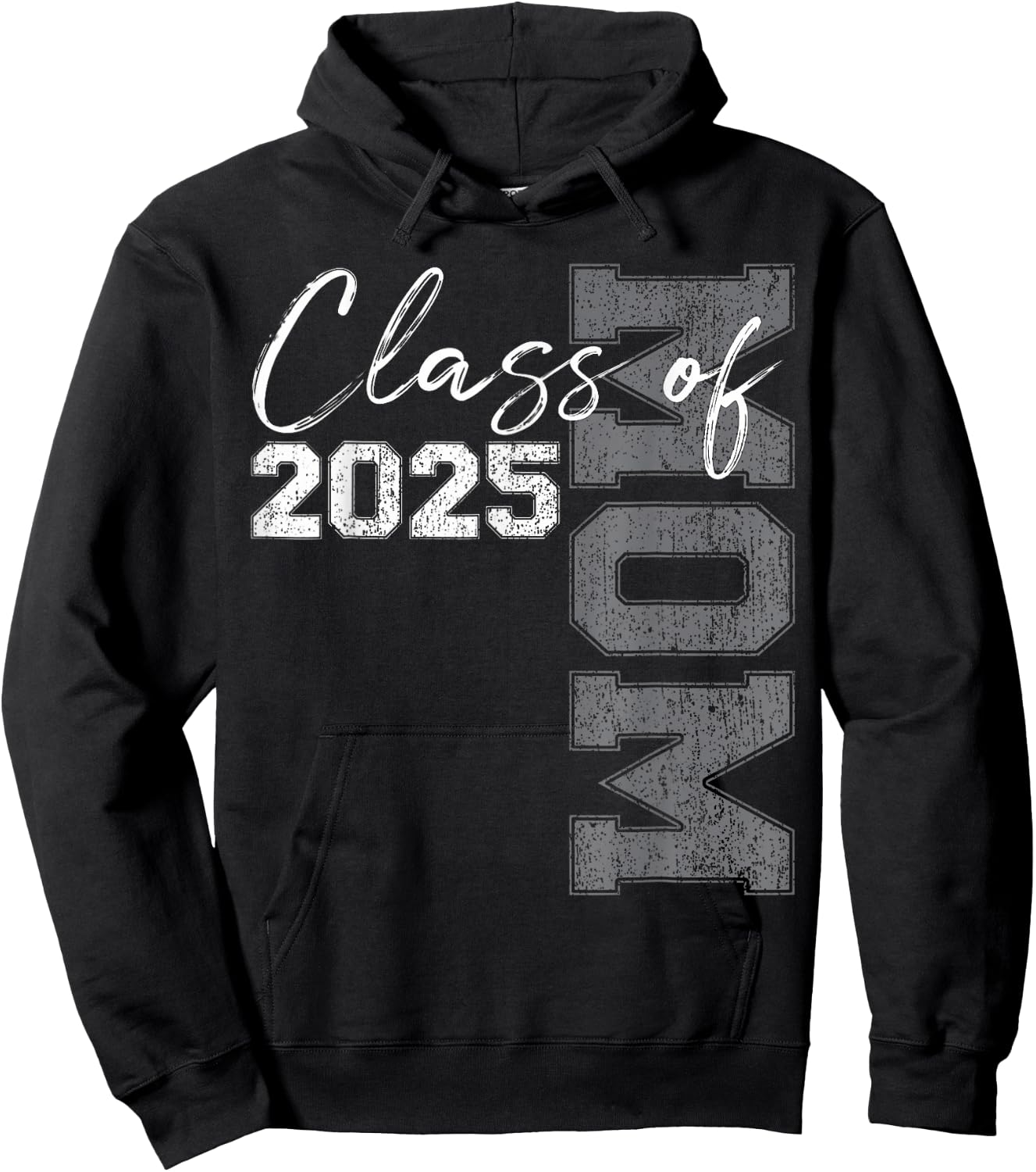 Mom Senior 2025 Proud Mom of a Class of 2025 Graduate Mother Hoodie - Hoodie | Black