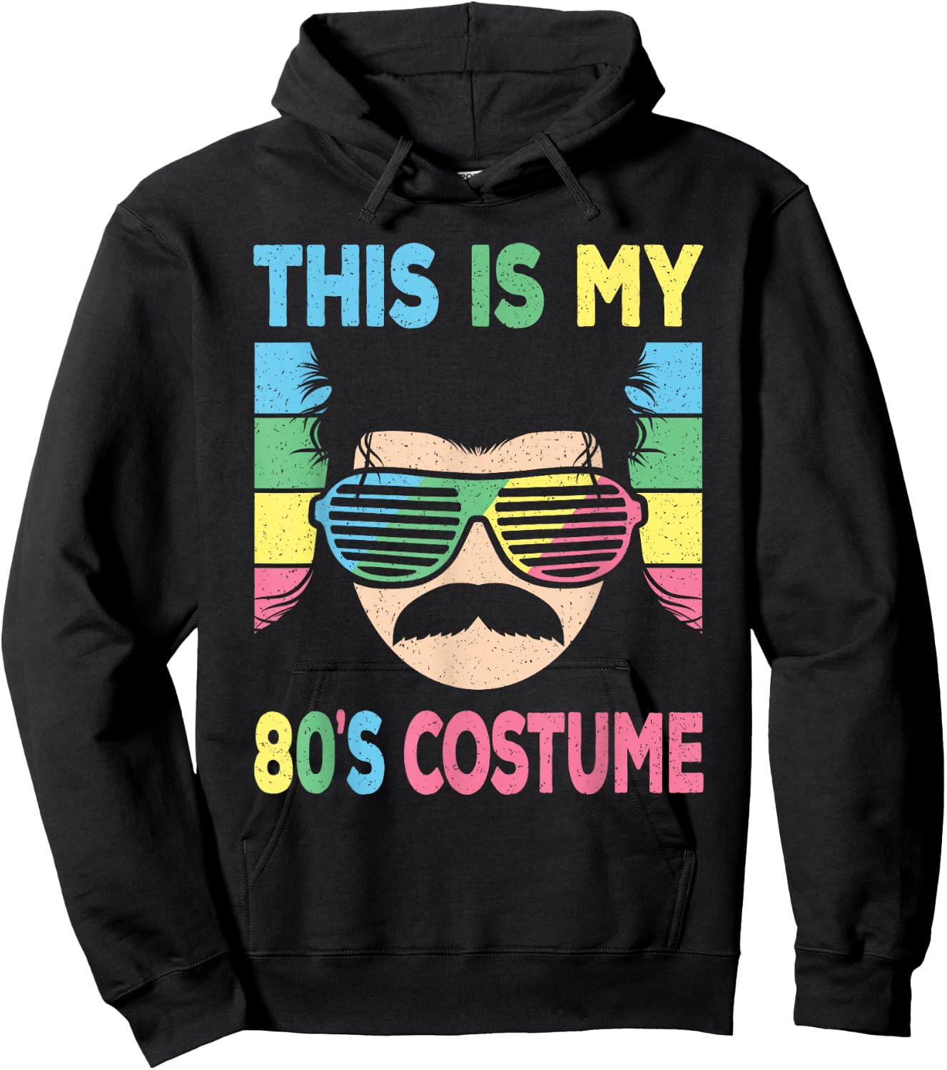 This Is My 80's Costume Men 1980s 80s Outfit Disco Party Hoodie - Hoodie | Black