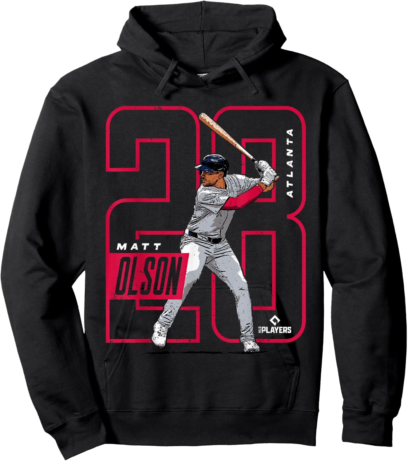 Matt Olson | Atlanta Baseball MLB Players | MLBOLS4025-S Hoodie - Hoodie | Black