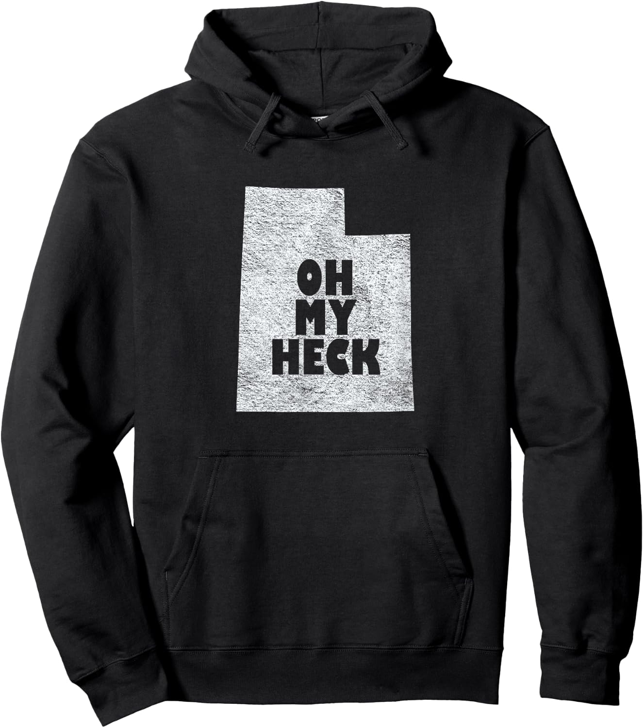 Funny Utah Oh My Heck Swear Design Hoodie - Hoodie | Black