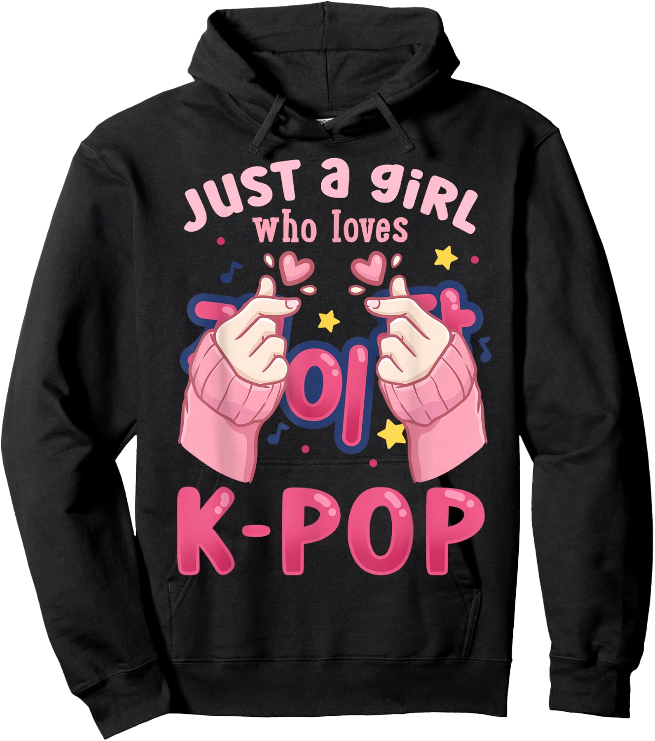K-Pop Just a Girl Who Loves K-Pop Hoodie - Hoodie | Black