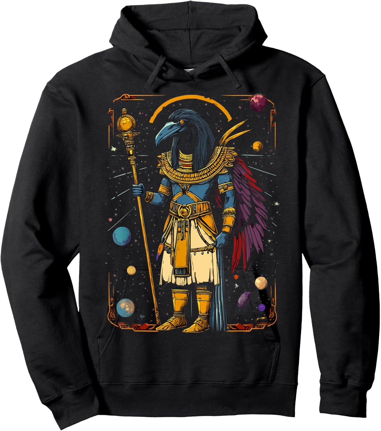 Thoth Egyptian God Egyptian Mythology Pyramid Ancient Egypt Hoodie - Hoodie | Black