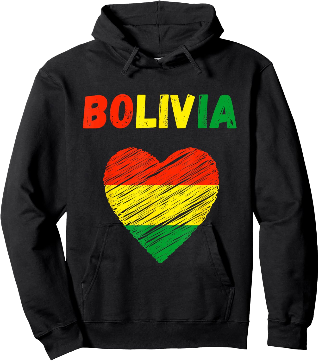 Bolivia Flag Holiday Bolivia Heart Bolivian Flag Hoodie - Hoodie | Black