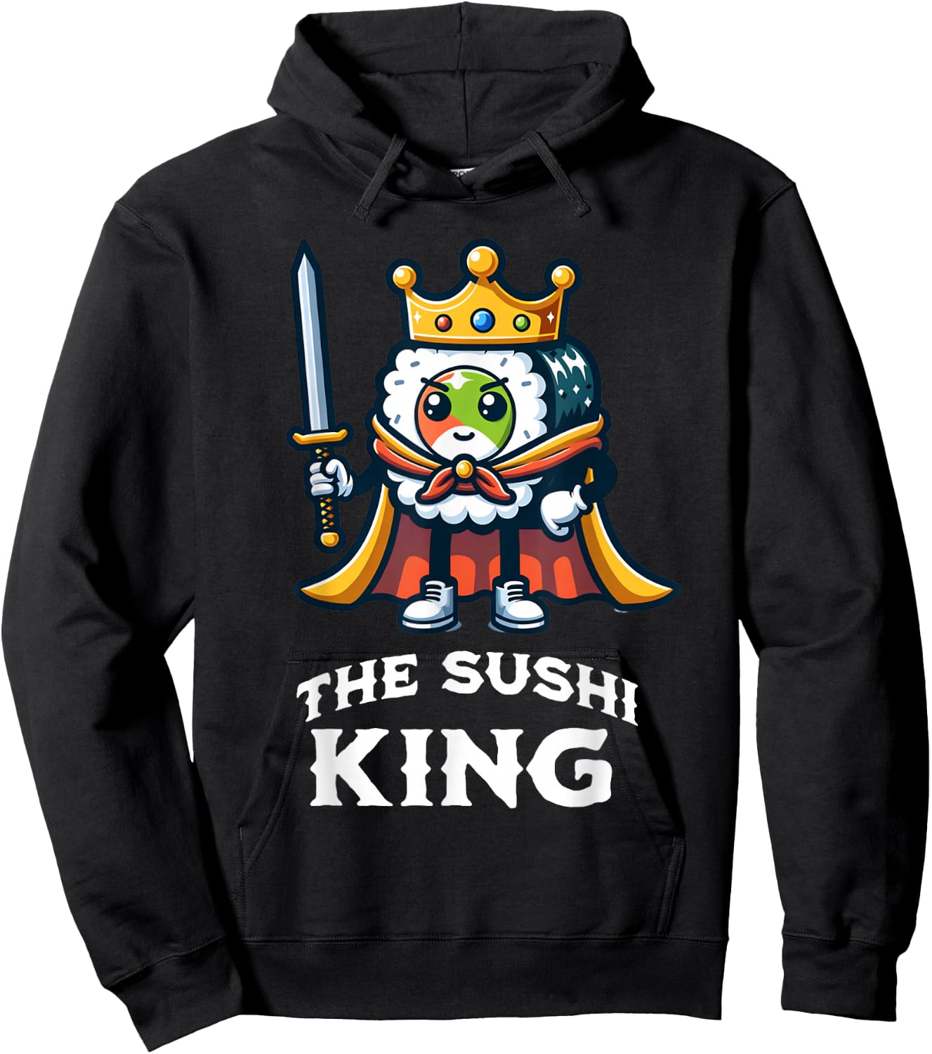 The Sushi King Funny Sushi Lover Hoodie - Hoodie | Black