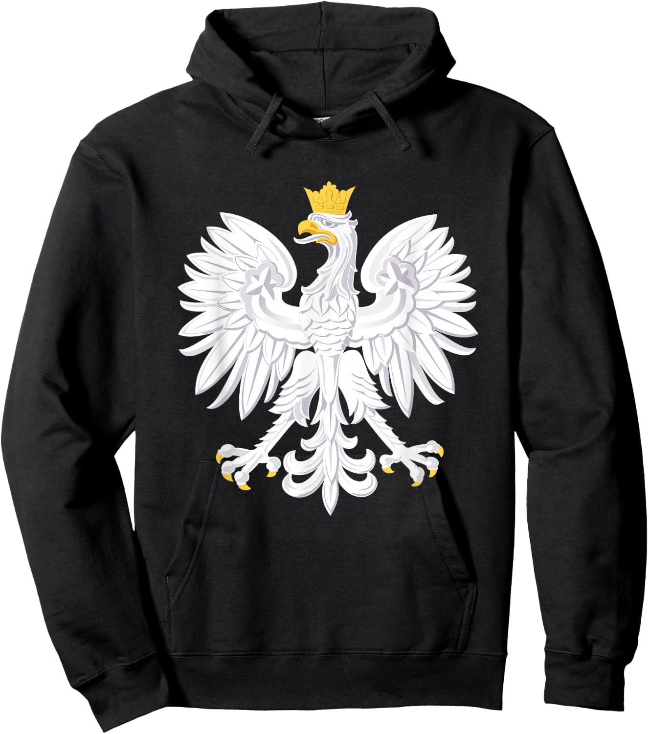 Poland Flag Pride Eagle Polish Roots Polska Hoodie - Hoodie | Black
