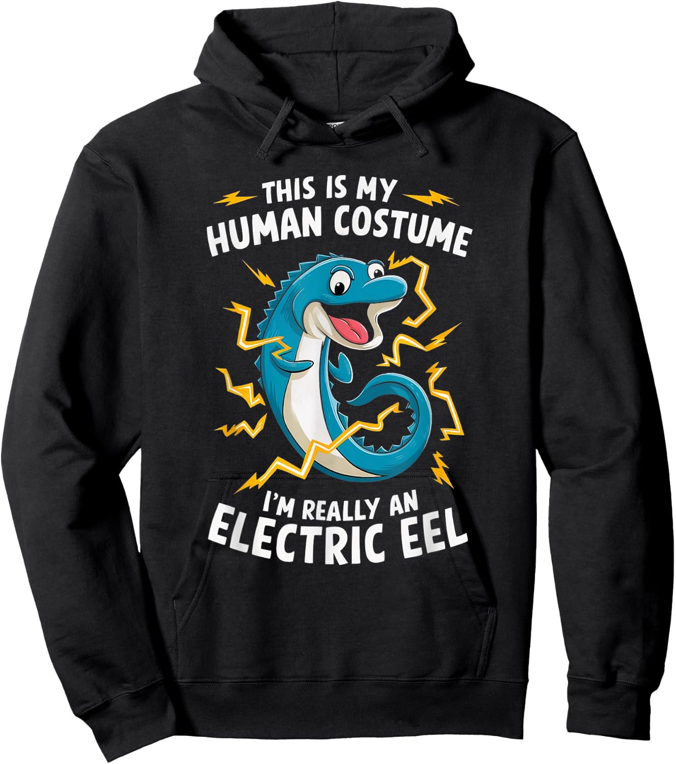 This Is My Human Costume I'm Really An Electric Eel Hoodie - Hoodie | Black