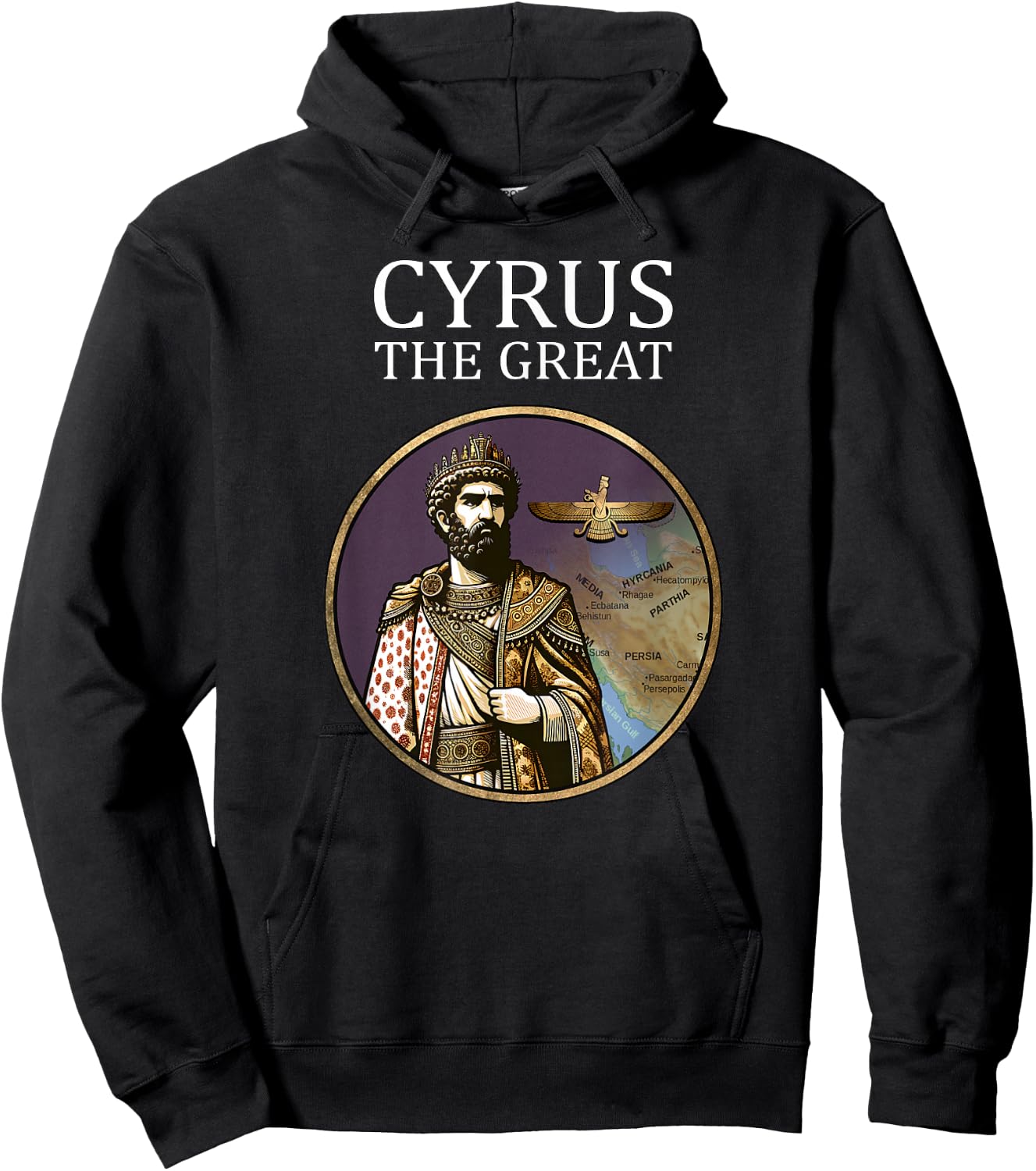 Cyrus the Great Achaemenid Persian King Hoodie - Hoodie | Black