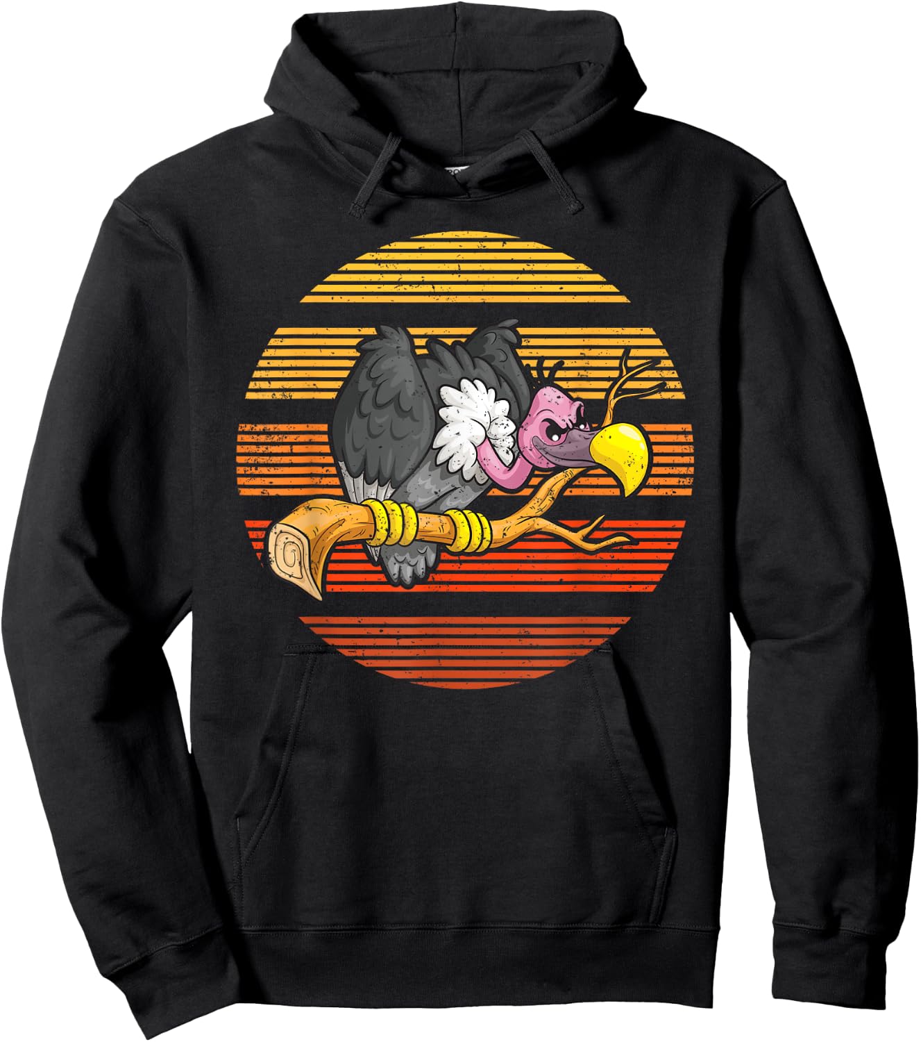 Vulture Bird Lover Gift Vintage Retro Vulture Hoodie - Hoodie | Black