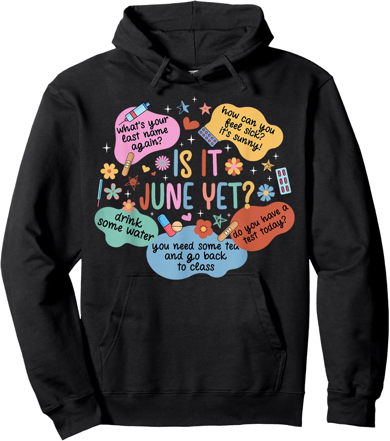 School Nurse Funny School Nursing School Nurses Day Hoodie - Hoodie | Black