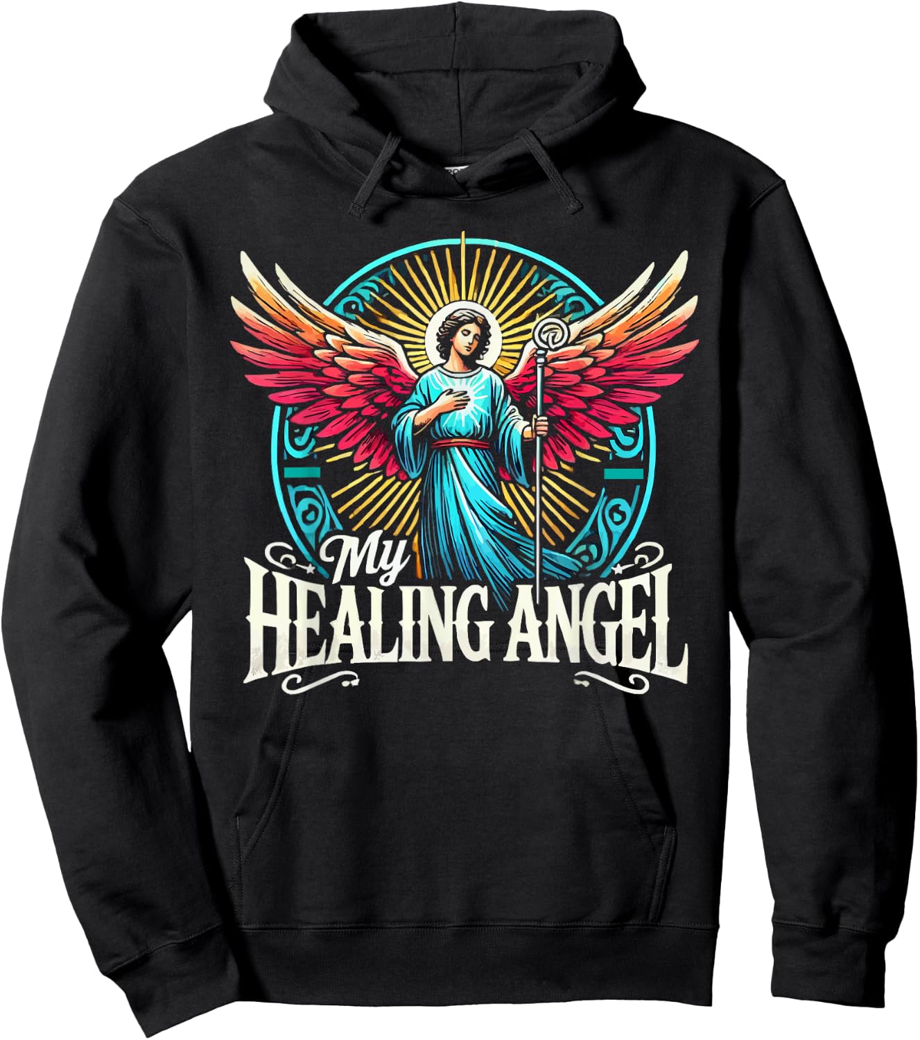Archangel Raphael Catholic Christianity Guardian Angel Hoodie - Hoodie | Black