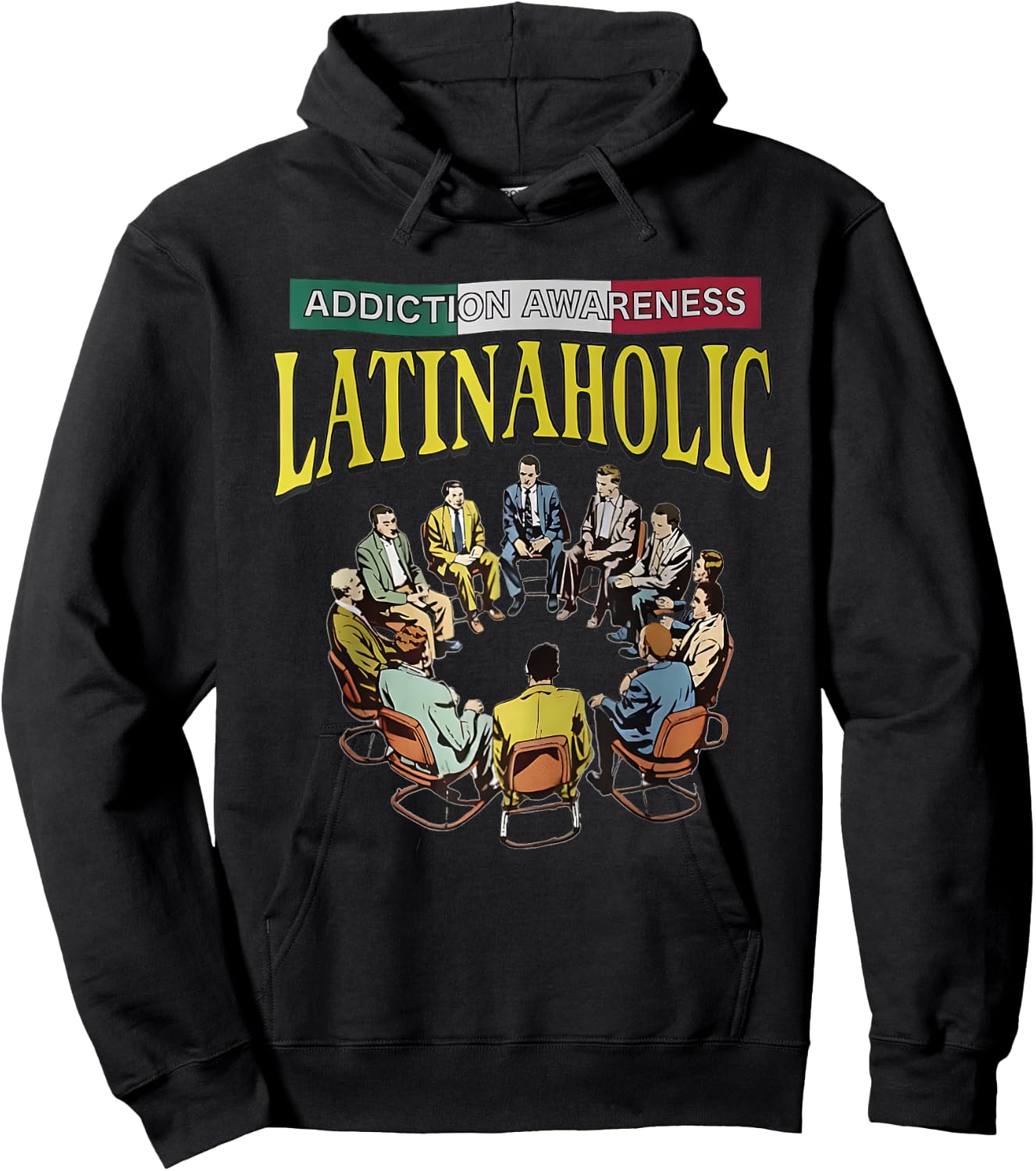 Latinaholic Addition Awareness Latina Lovers Meme Outfit Hoodie - Hoodie | Black