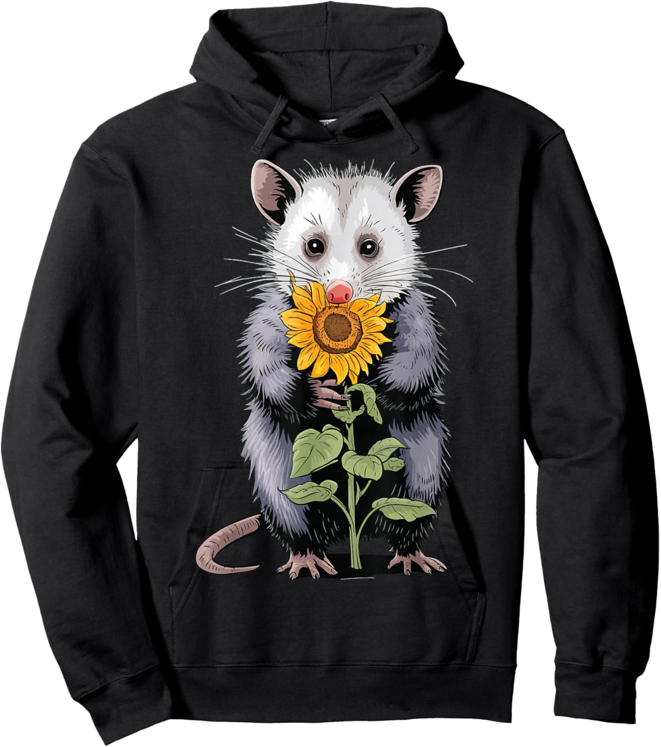 Opossum Sunflower Hoodie - Hoodie | Black