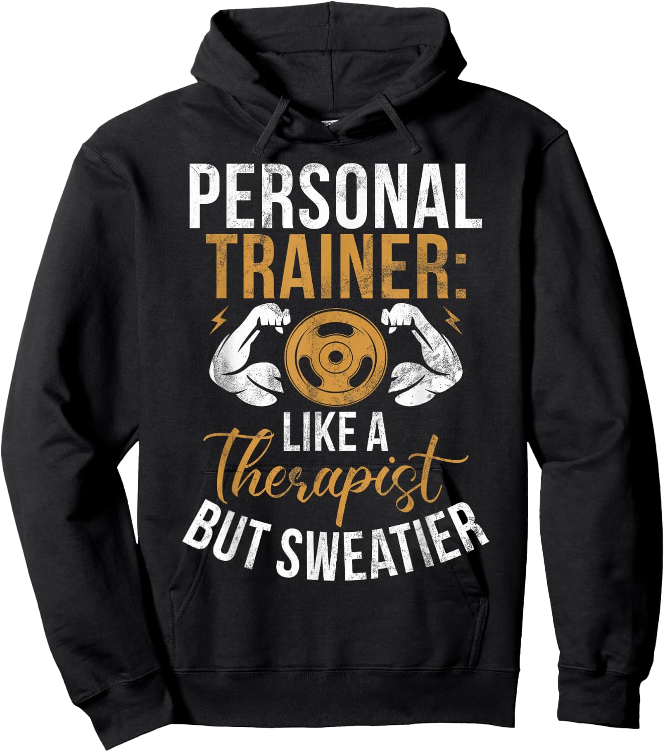 Like a Therapist but sweatier Personal Trainer Hoodie - Hoodie | Black