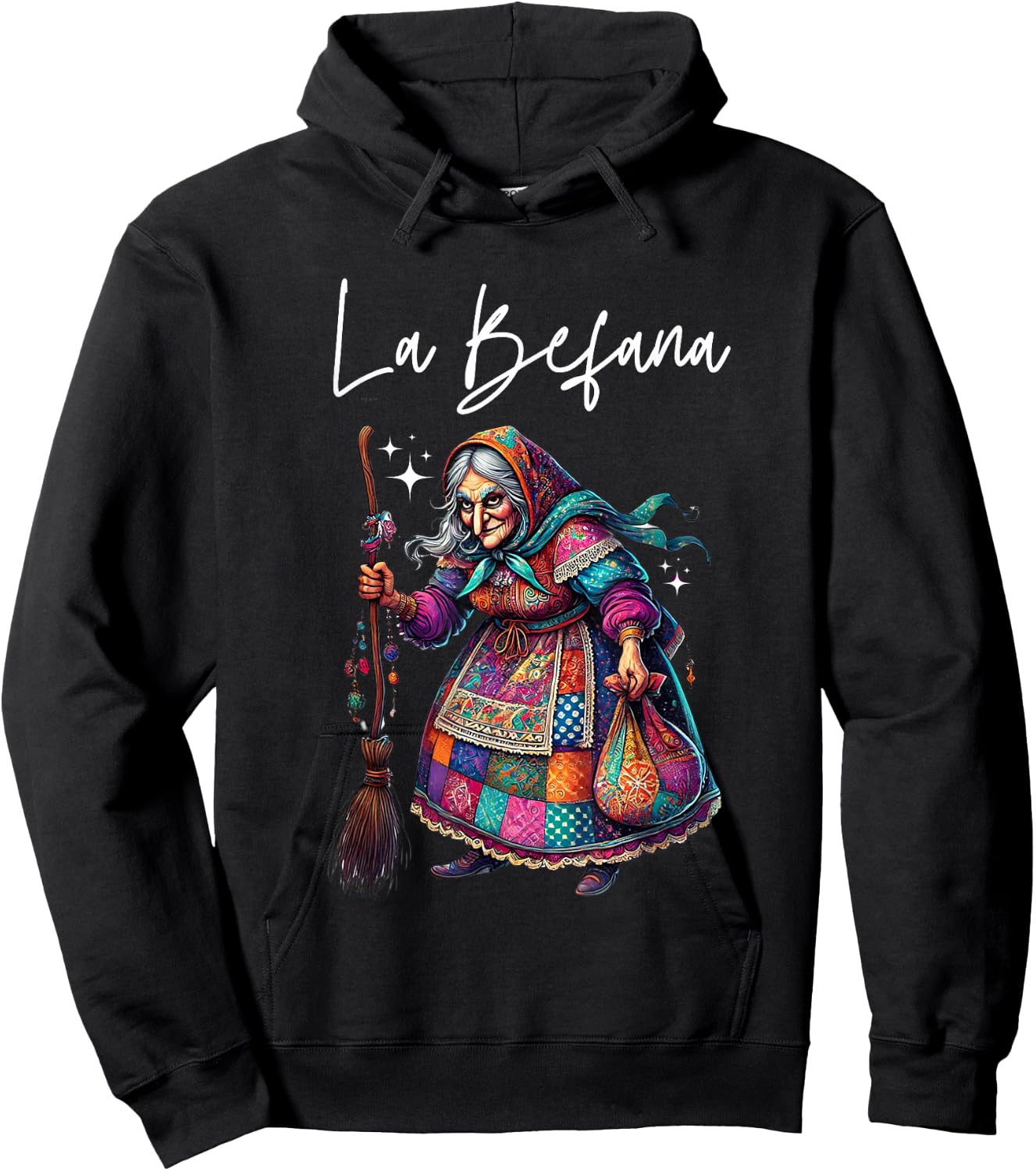 La Befana Christmas Witch, Kitchen-WItch Hoodie - Hoodie | Black