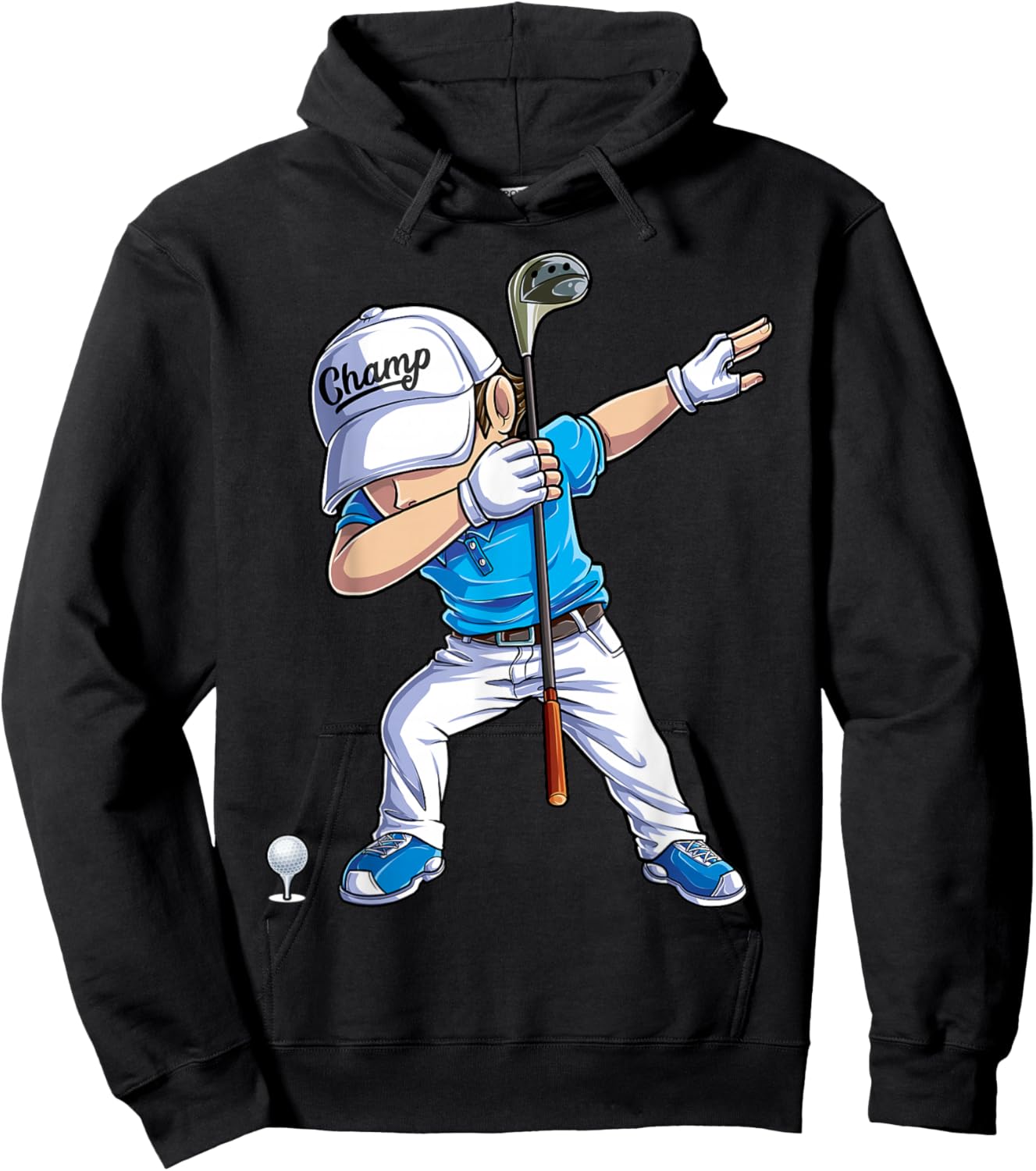Dabbing Golf Player Golfer Golfing Funny Kids Boys Dab Dance Hoodie - Hoodie | Black