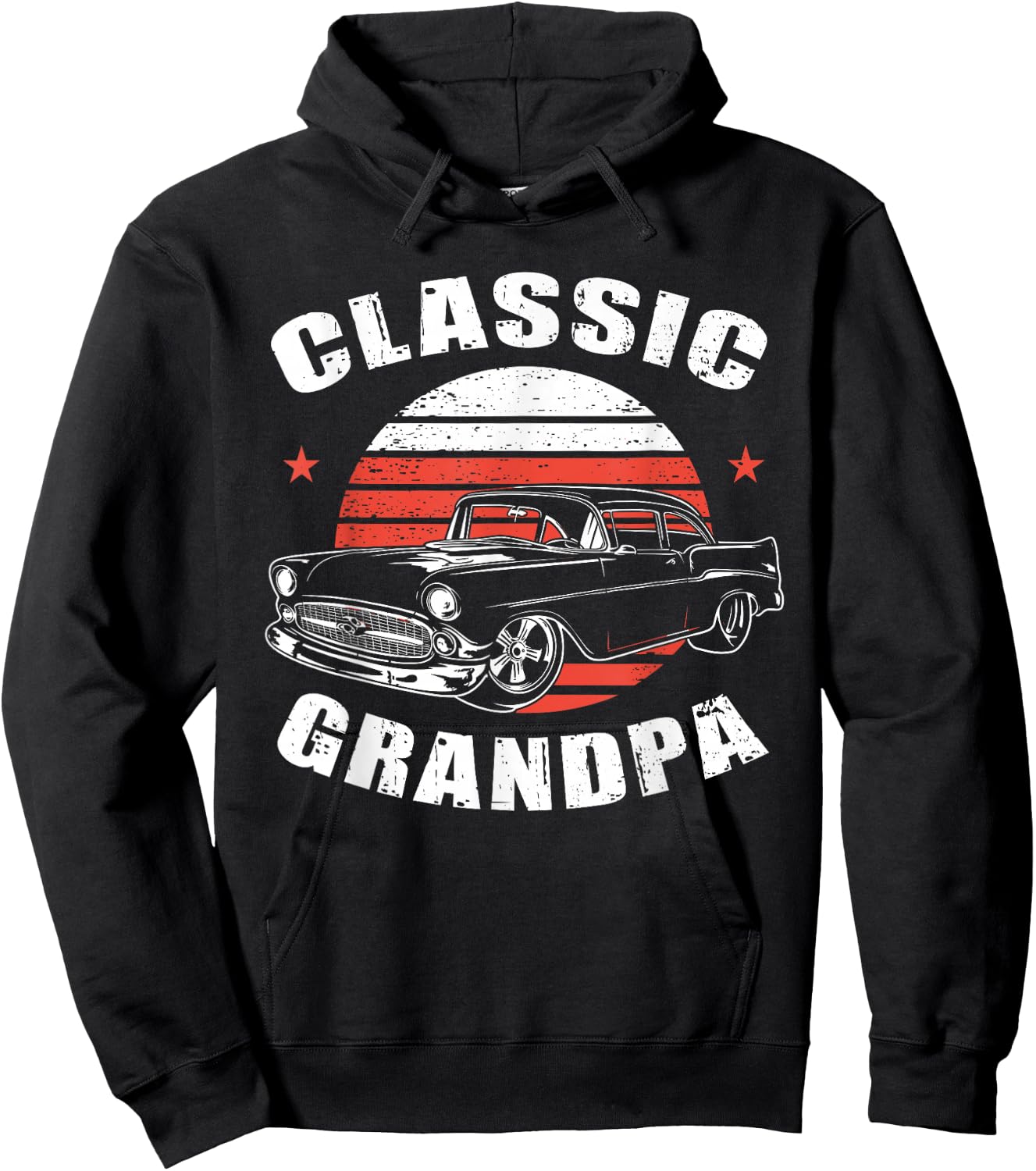 Grandpa Vintage Retro Classic Funny Car Lover Enthusiast Hoodie - Hoodie | Black