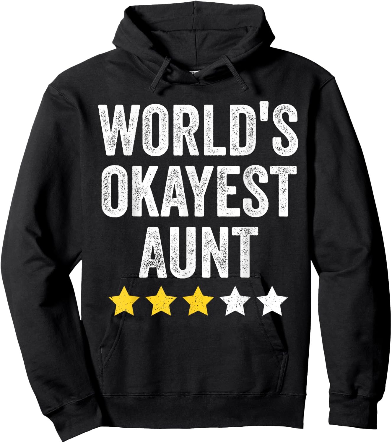 Worlds Okayest Aunt Funny Family Matching Women's Day Hoodie - Hoodie | Black