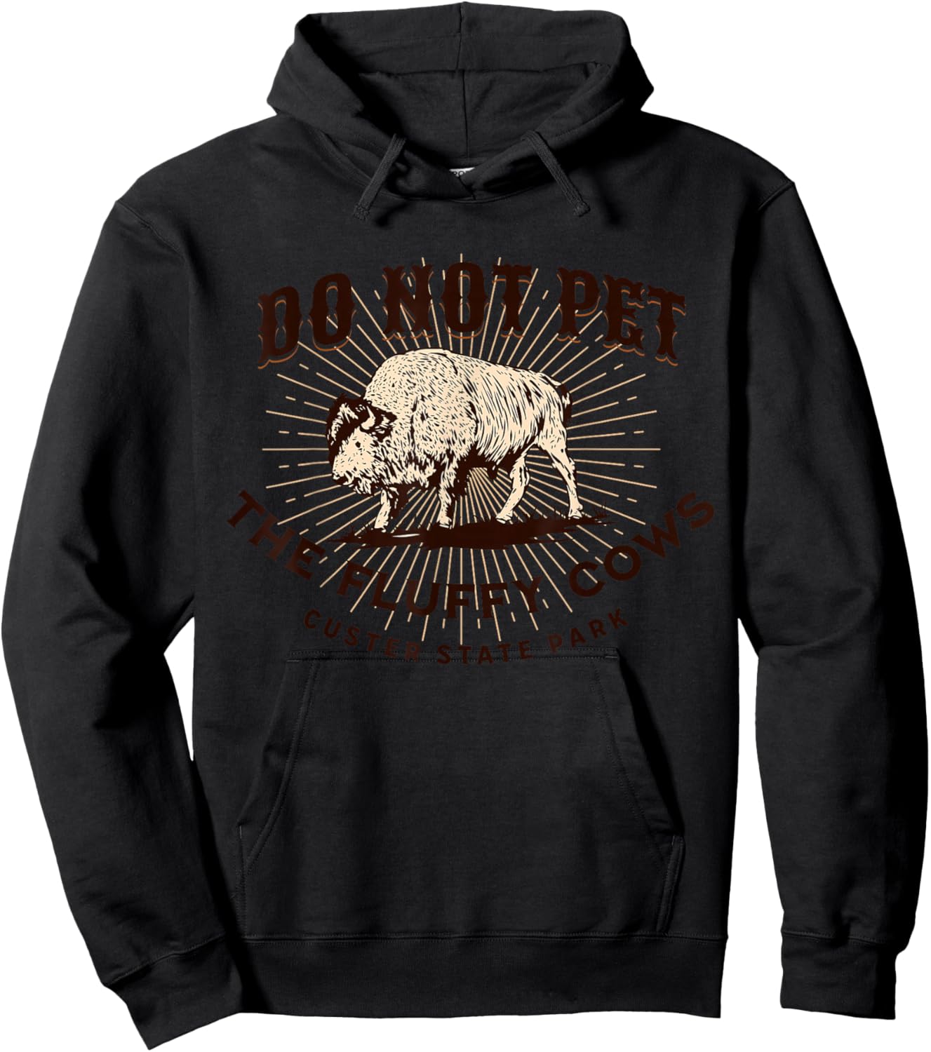 Don't Pet The Fluffy Cows Custer State Park South Dakota Hoodie - Hoodie | Black