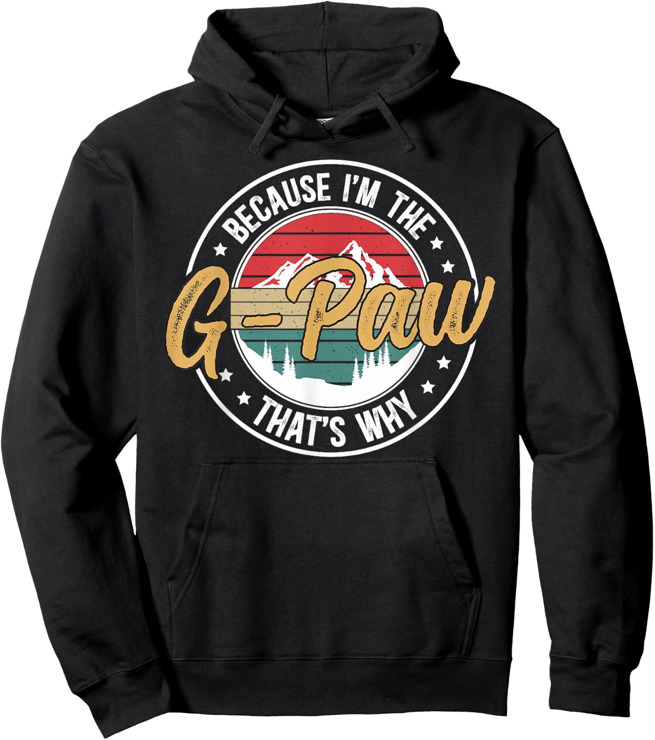 I'm The G-Paw Grandpa Funny G-Paw Grandfather Hoodie - Hoodie | Black