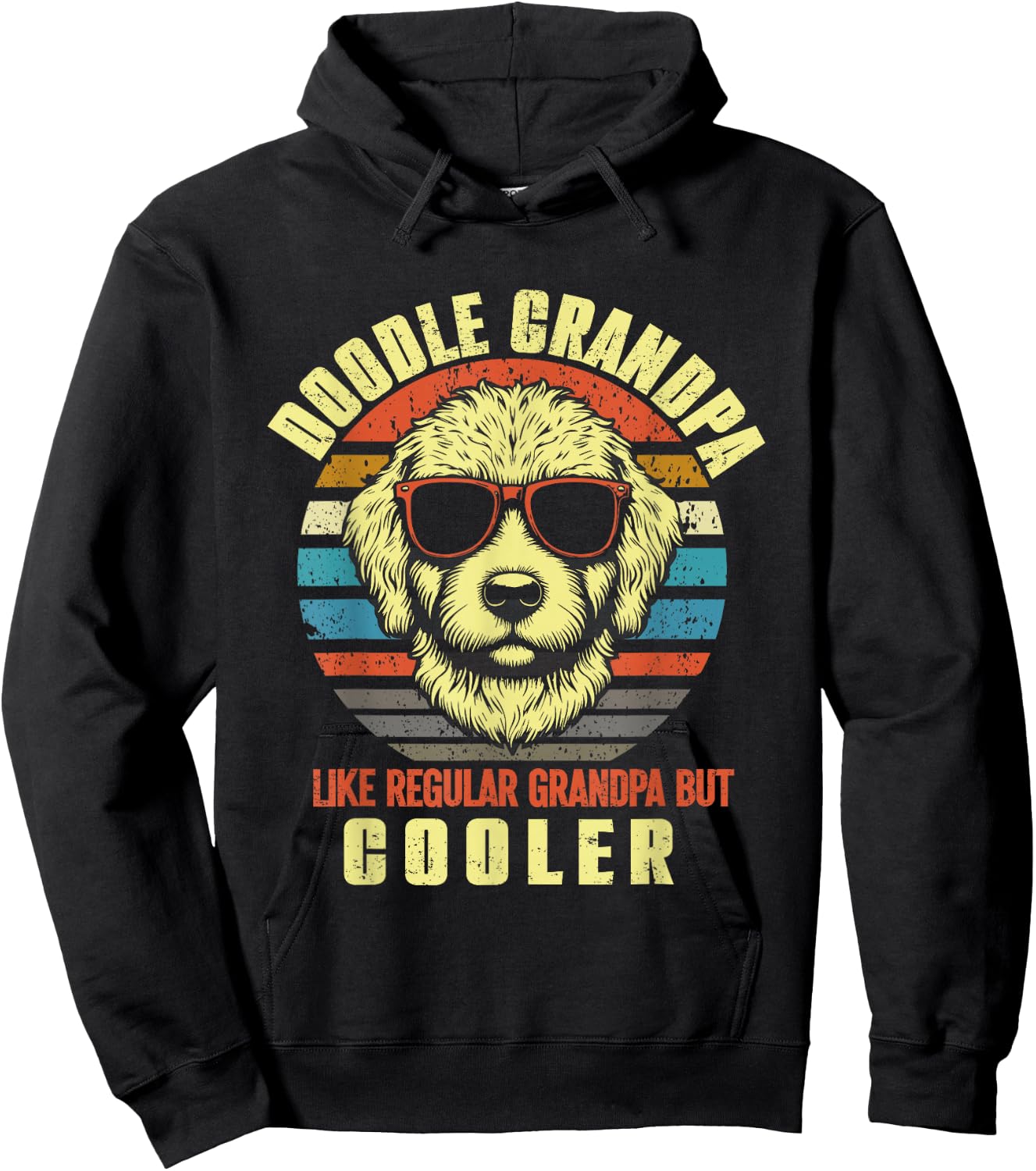 Funny Goldendoodle Grandpa Like Regular grandpa But Cooler Hoodie - Hoodie | Black