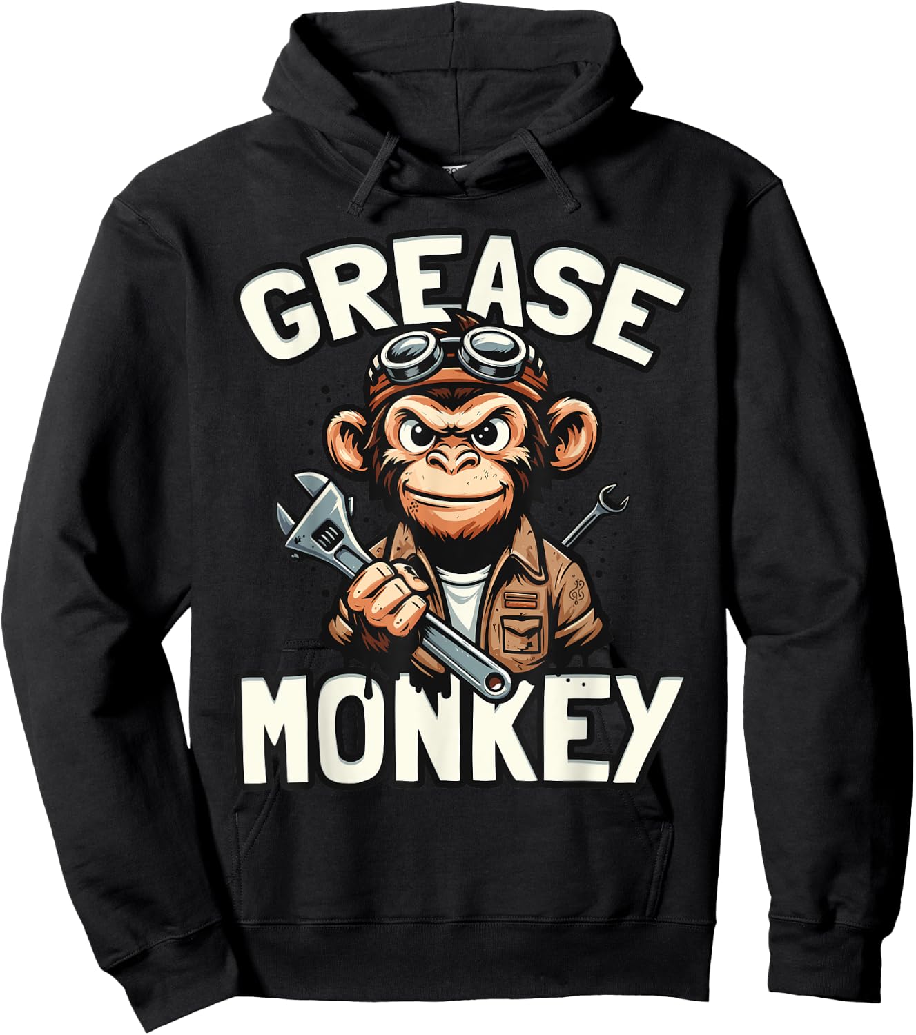 Grease Monkeys Funny Mechanic Car Repair Enthusiast Hoodie - Hoodie | Black