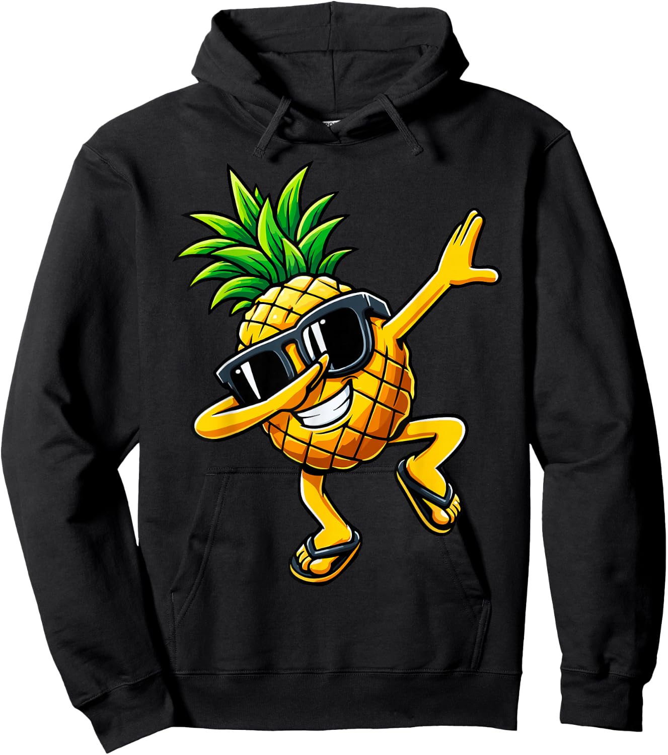 Dabbing Pineapple Sunglasses Hawaiian Aloha Beaches Hawaii Hoodie - Hoodie | Black