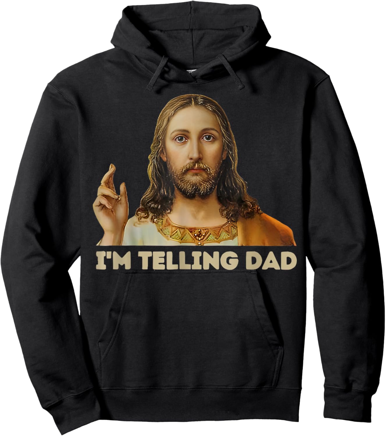 I'm Telling Dad Jesus Hoodie - Hoodie | Black