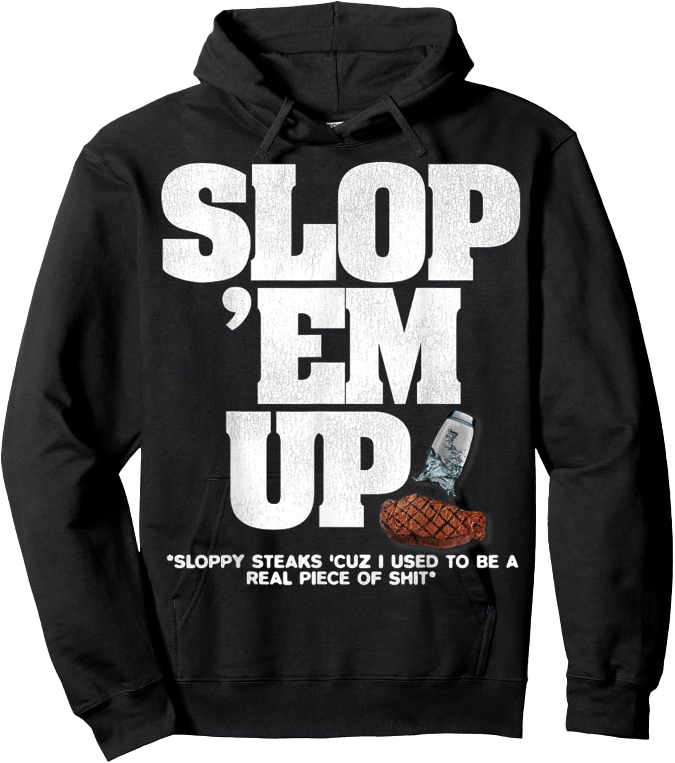 Vintage Sloppy Steaks I Think You Should Leave Hoodie - Hoodie | Black
