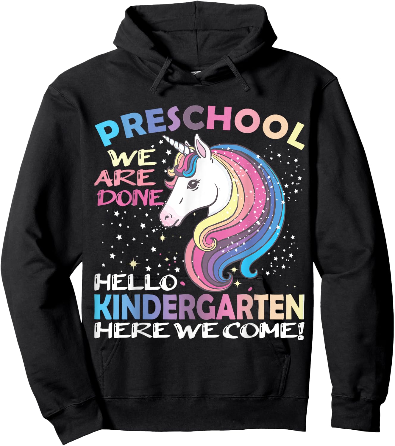 Goodbye Preschool Graduation Hello Kindergarten Prek Unicorn Hoodie - Hoodie | Black
