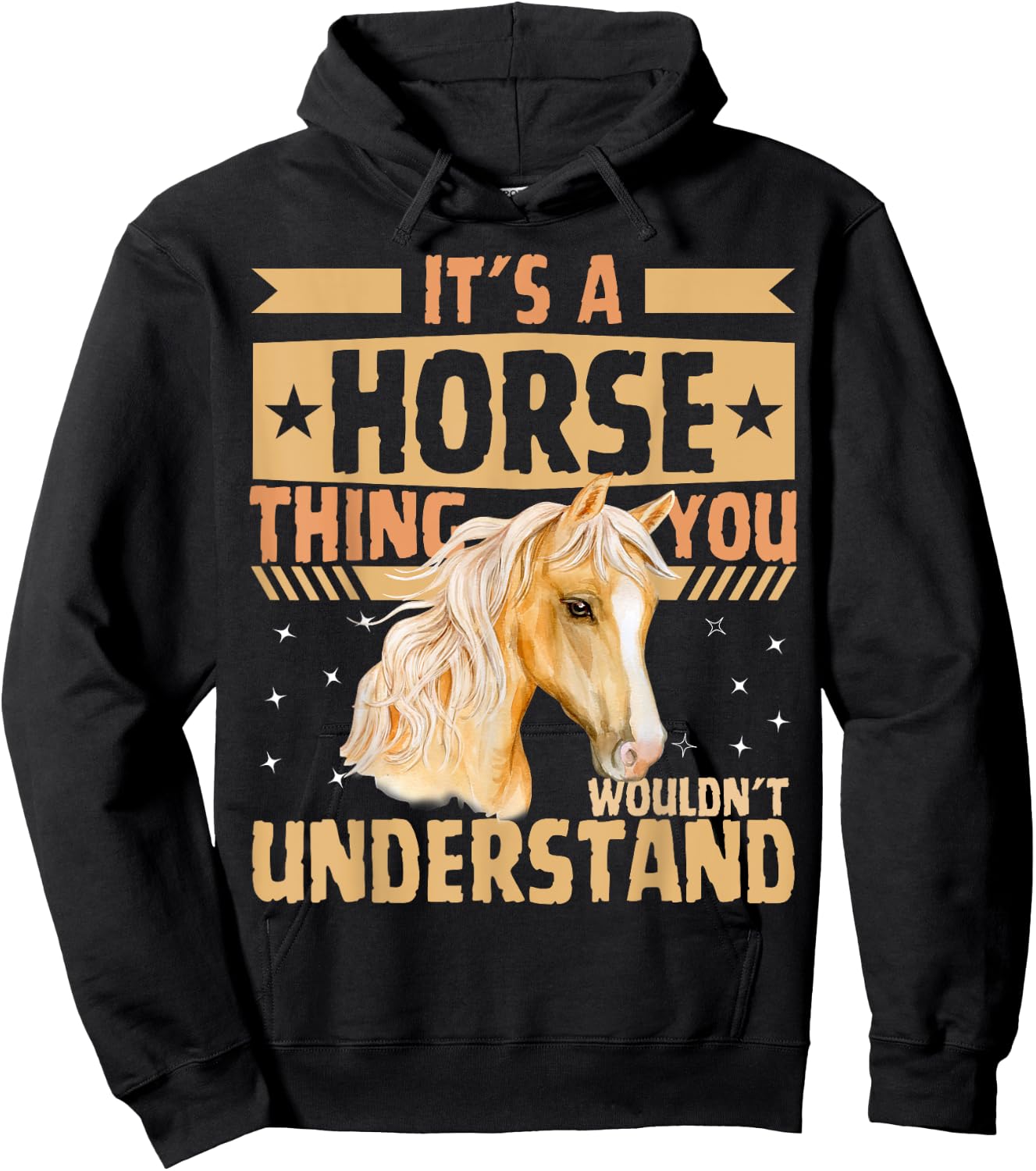 Cute Horse Girl Hoodie - Hoodie | Black