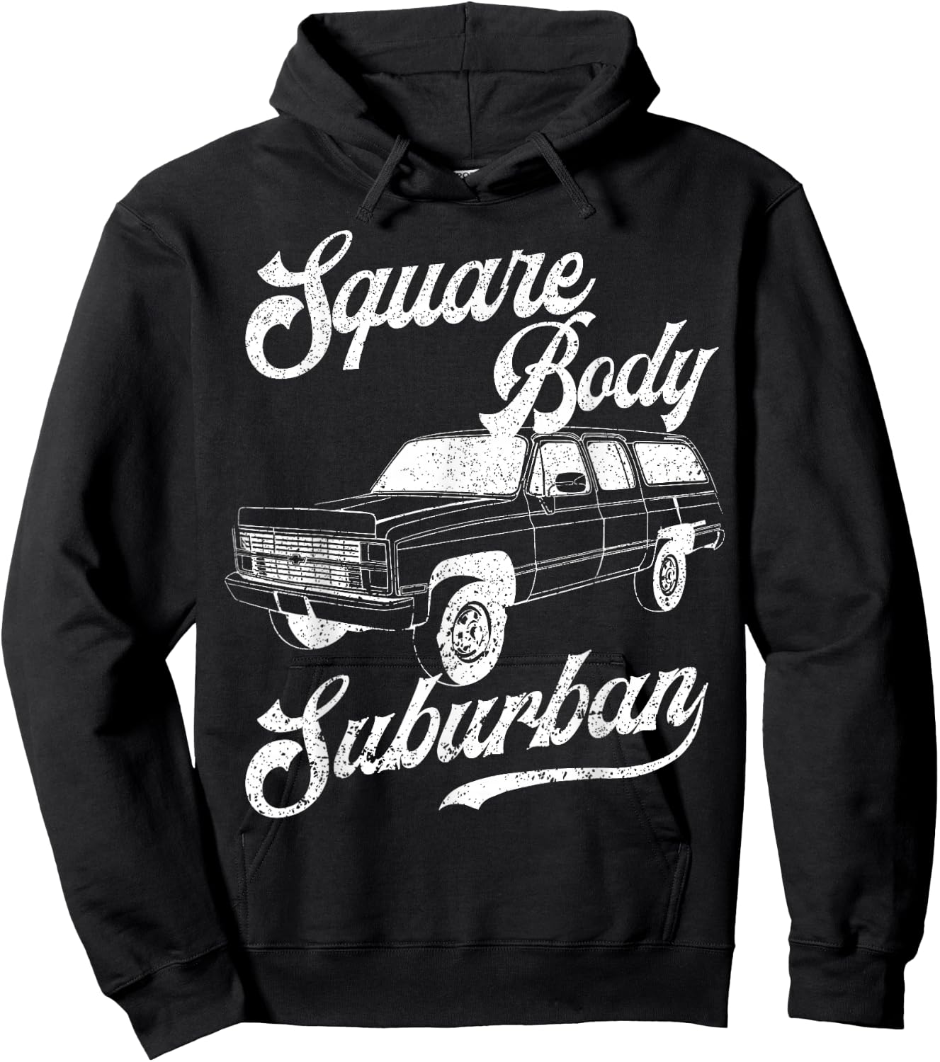 Squarebody Life Classic Pickup Square Body Suburban Truck Hoodie - Hoodie | Black
