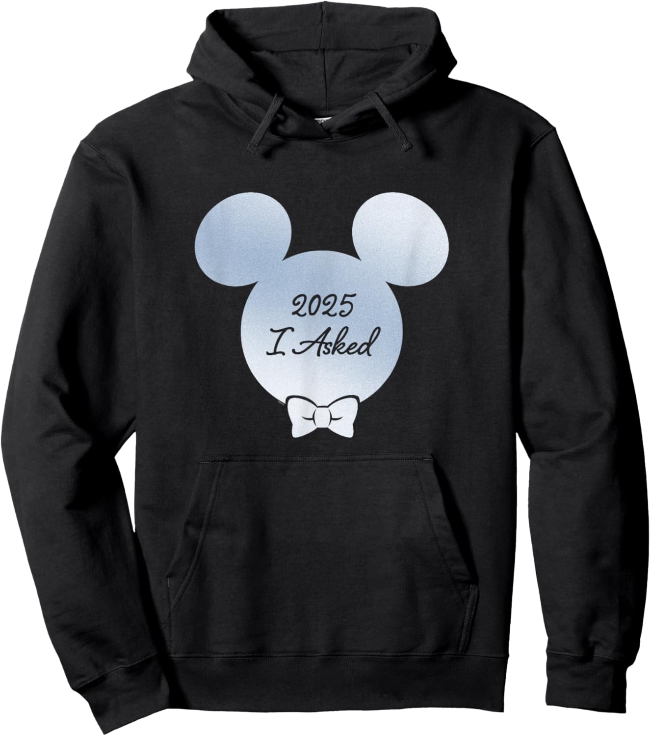 Disney I Asked Proposal Engagement Bow Tie Groom Mickey ’25 Hoodie - Hoodie | Black