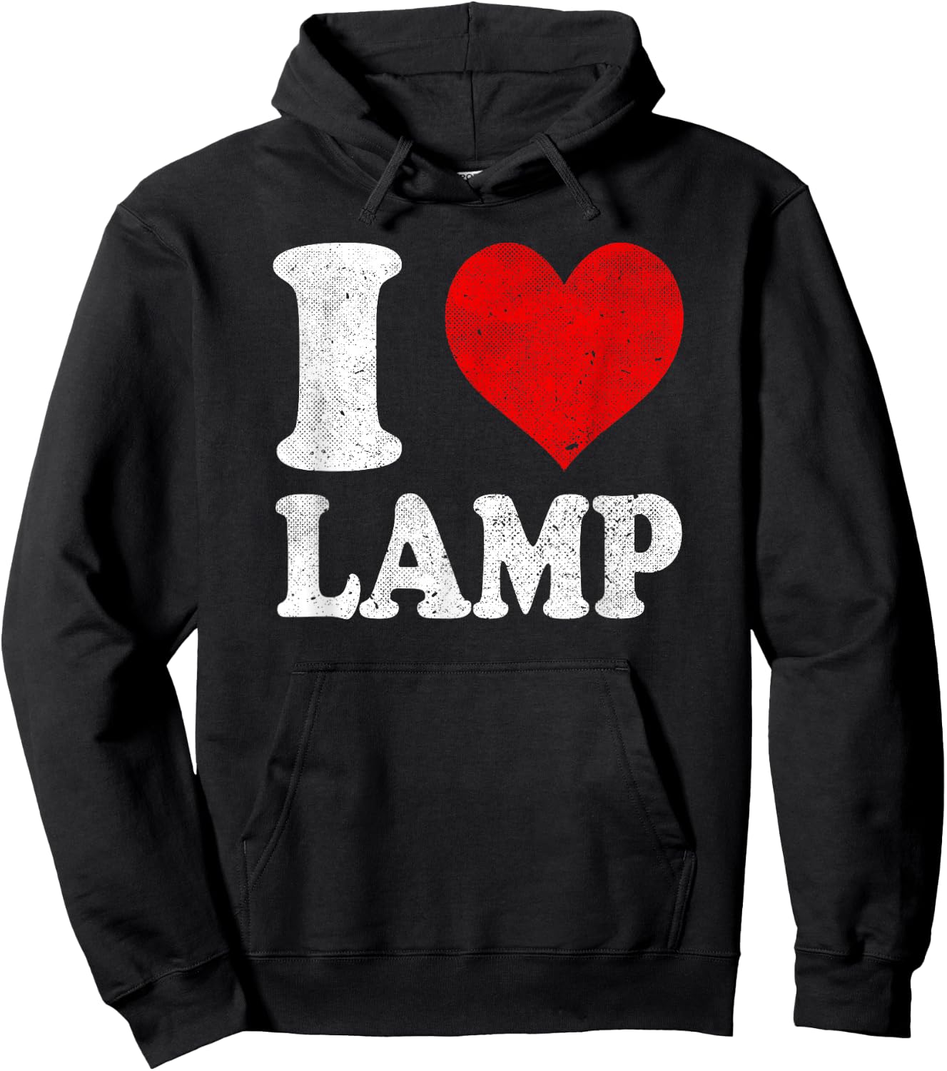 I Love Lamp Vintage Hoodie - Hoodie | Black