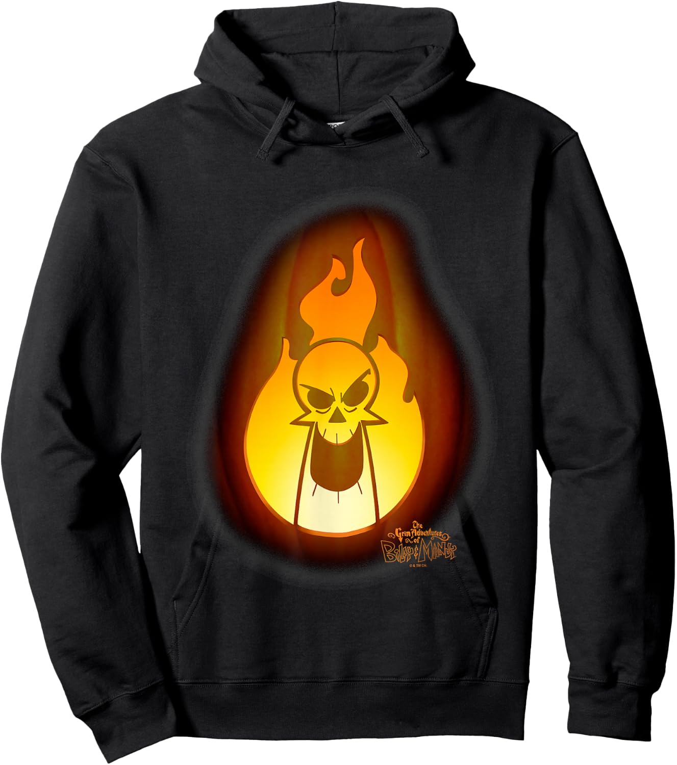 The Grim Adventures of Billy and Mandy Grim On Fire Big Logo Hoodie - Hoodie | Black