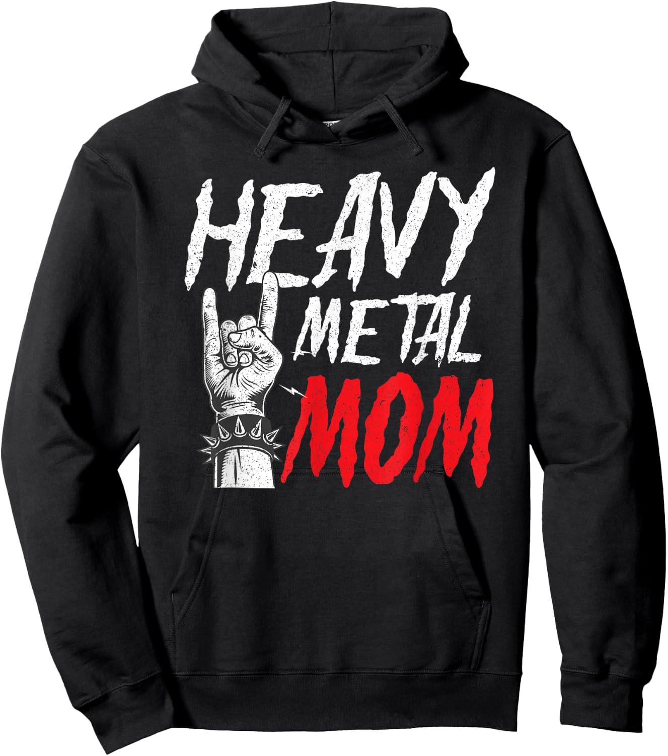 Heavy Metal Mom Rock Music Punk Mother Mother's Day Hoodie - Hoodie | Black