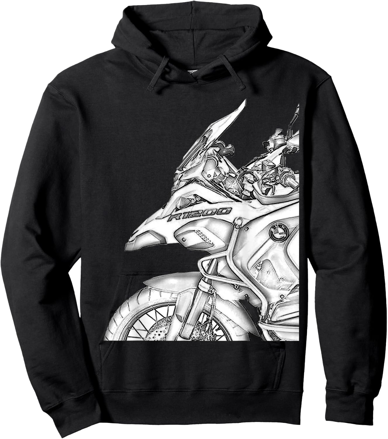 1250 GS Adventure Vintage Bike Enduro Shirt Motorcycle Hoodie - Hoodie | Black