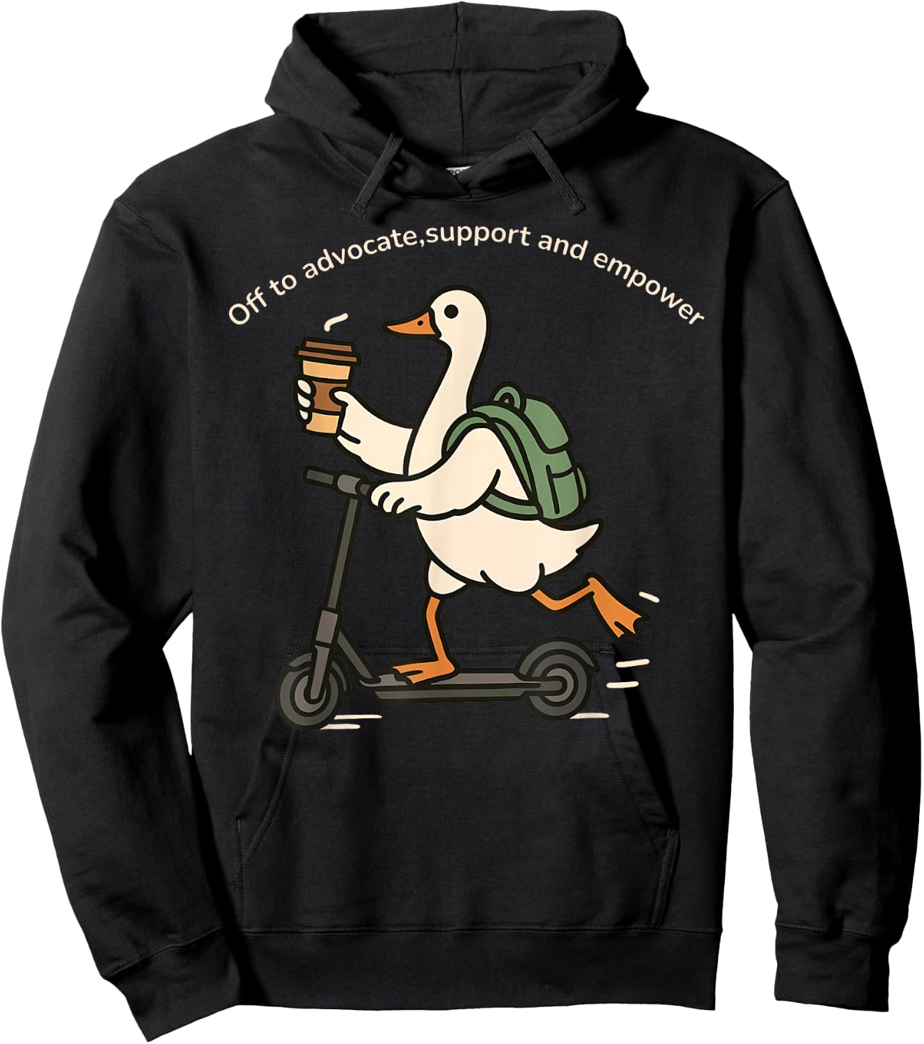 Off to Advocate Support Empower Silly Goose Social Worker Hoodie - Hoodie | Black
