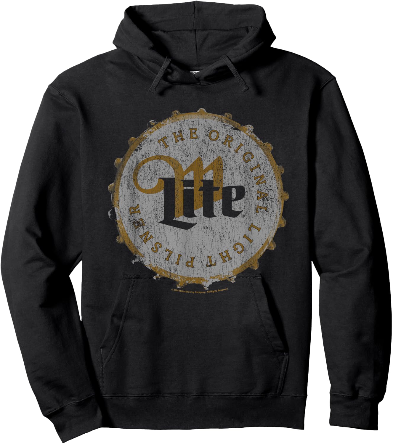 Miller Lite The Original Light Pilsner Bottle Cap Vintage Hoodie - Hoodie | Black
