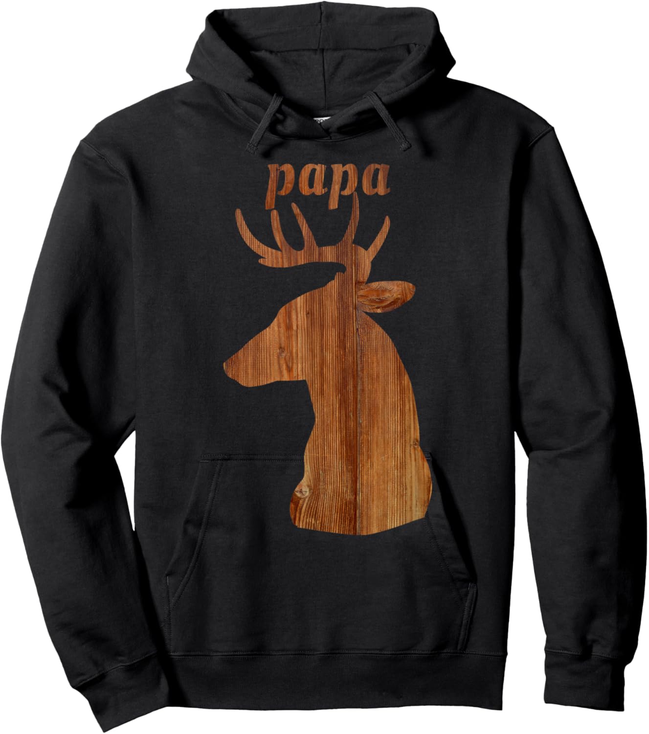 Papa Deer Elk Buck Hunting Season Hoodie - Hoodie | Black