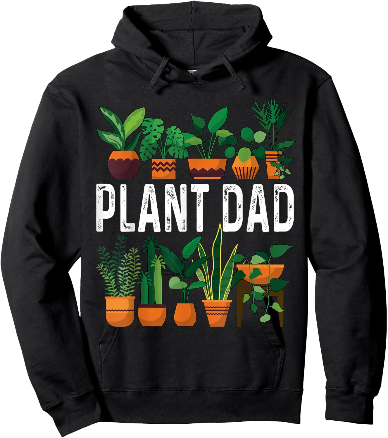 Plant Dad Potted Plant Lover Men's Gardening Plant Guy Hoodie - Hoodie | Black