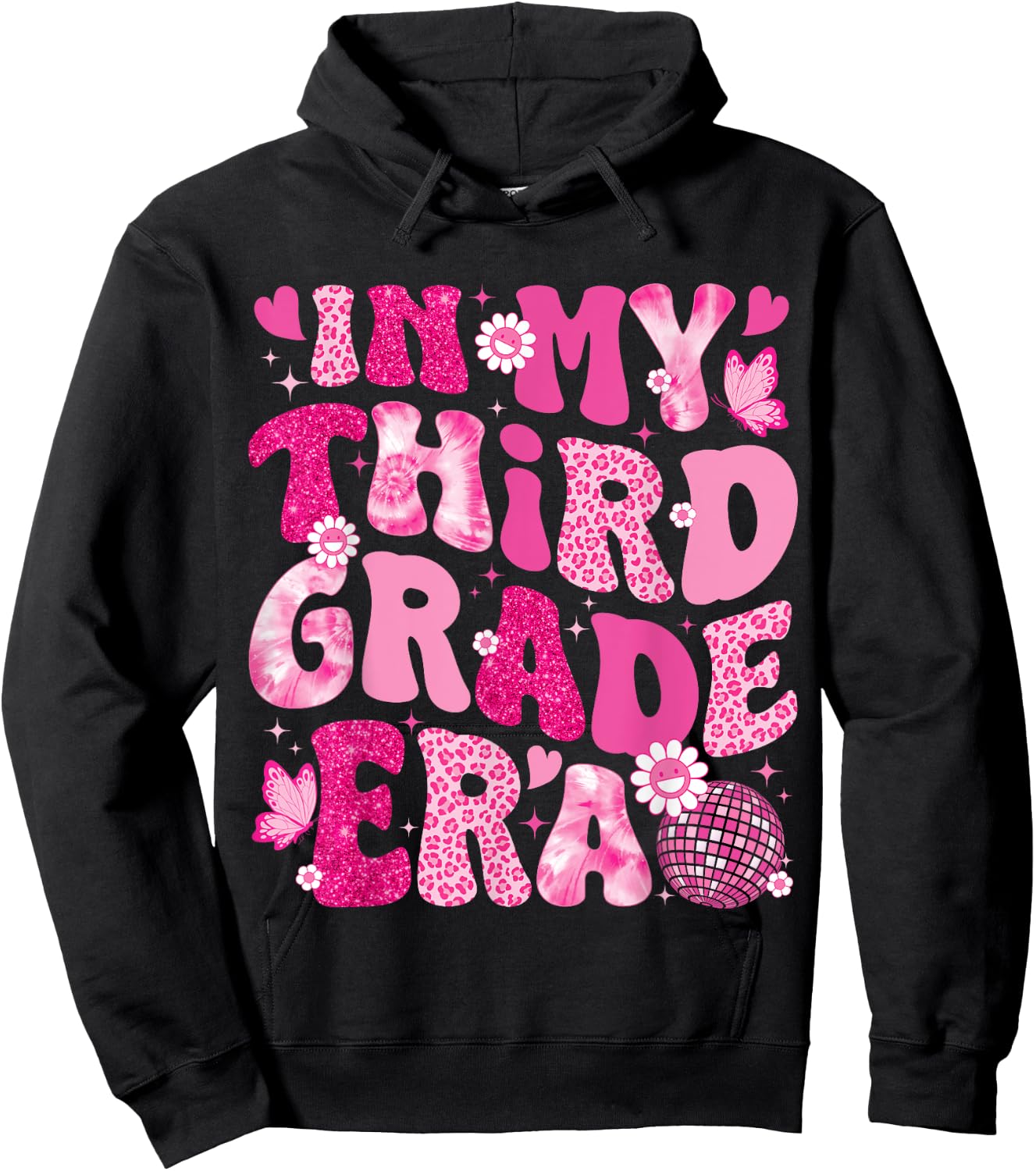 In My Third Grade Era Teachers Women Back To School Girls Hoodie - Hoodie | Black