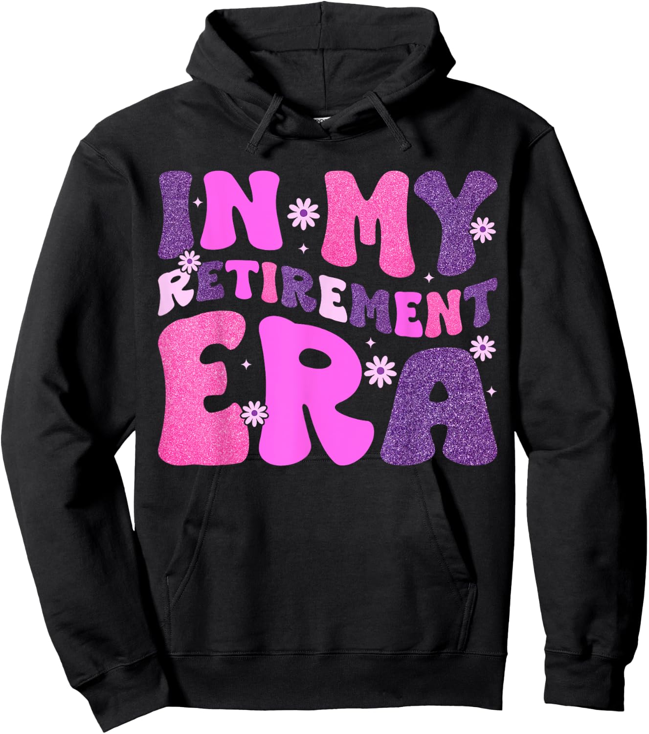 In My Retirement Era Retro Groovy Teacher Retired 2024 Women Hoodie - Hoodie | Black