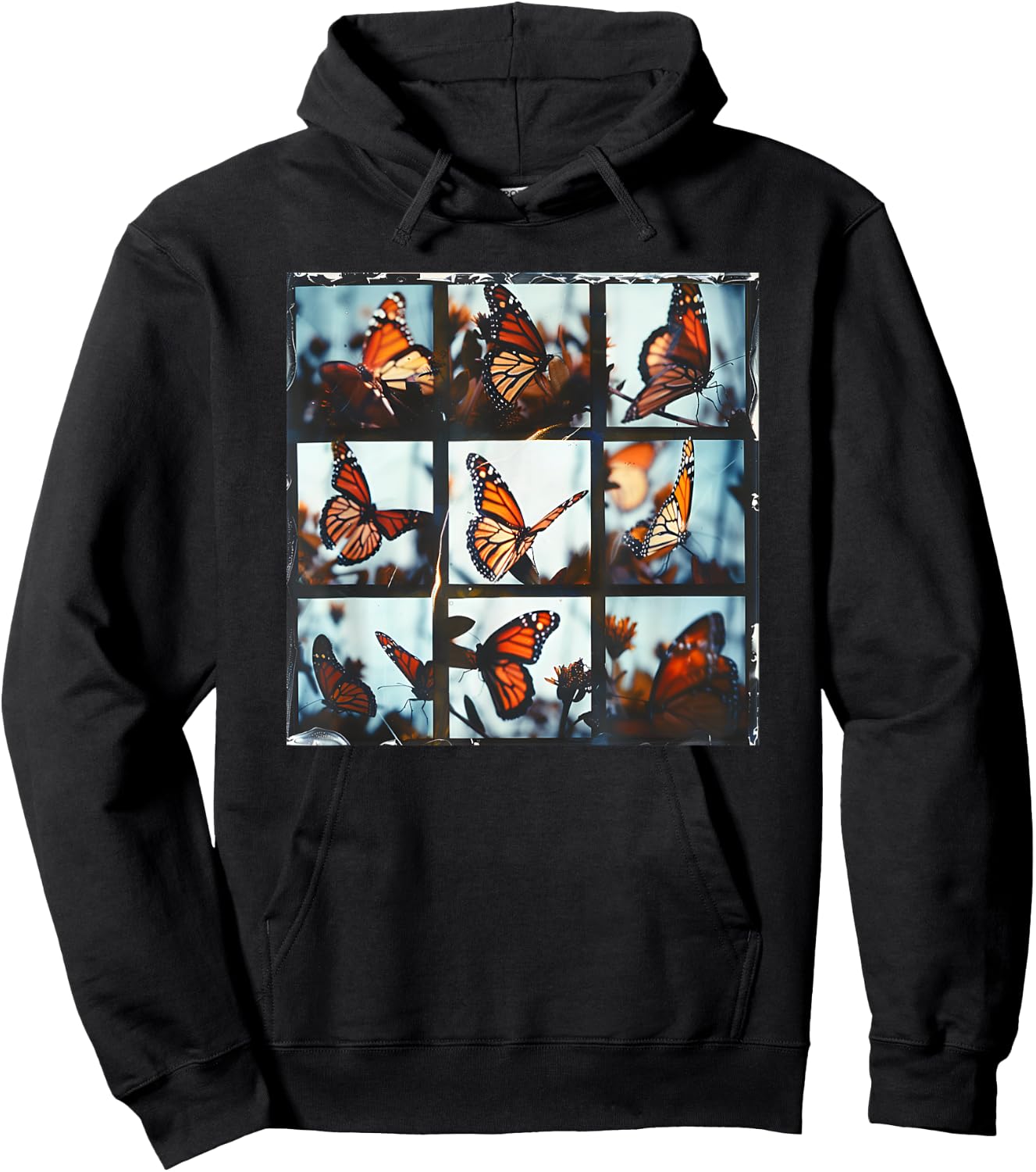 Monarch Butterfly Photoshoot Beautiful Summer Butterfly Men Women Kids Hoodie - Hoodie | Black