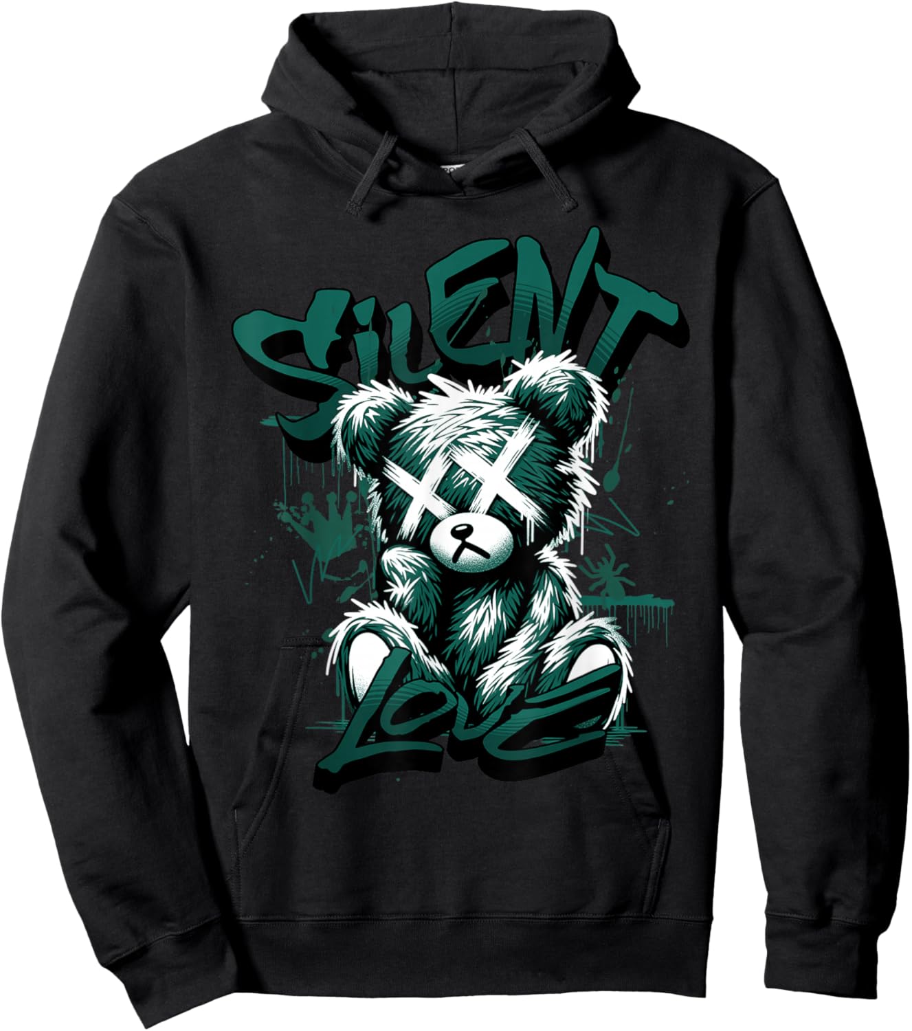 Silent Love Oxidized Green 4s Matching Women Hoodie - Hoodie | Black
