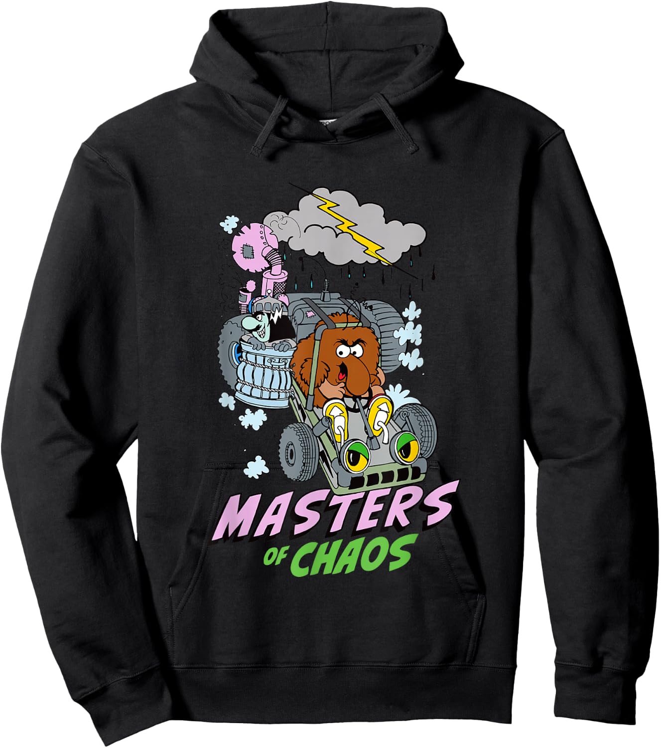 Rainbow Brite Masters of Chaos Vintage Big Chest Poster Hoodie - Hoodie | Black