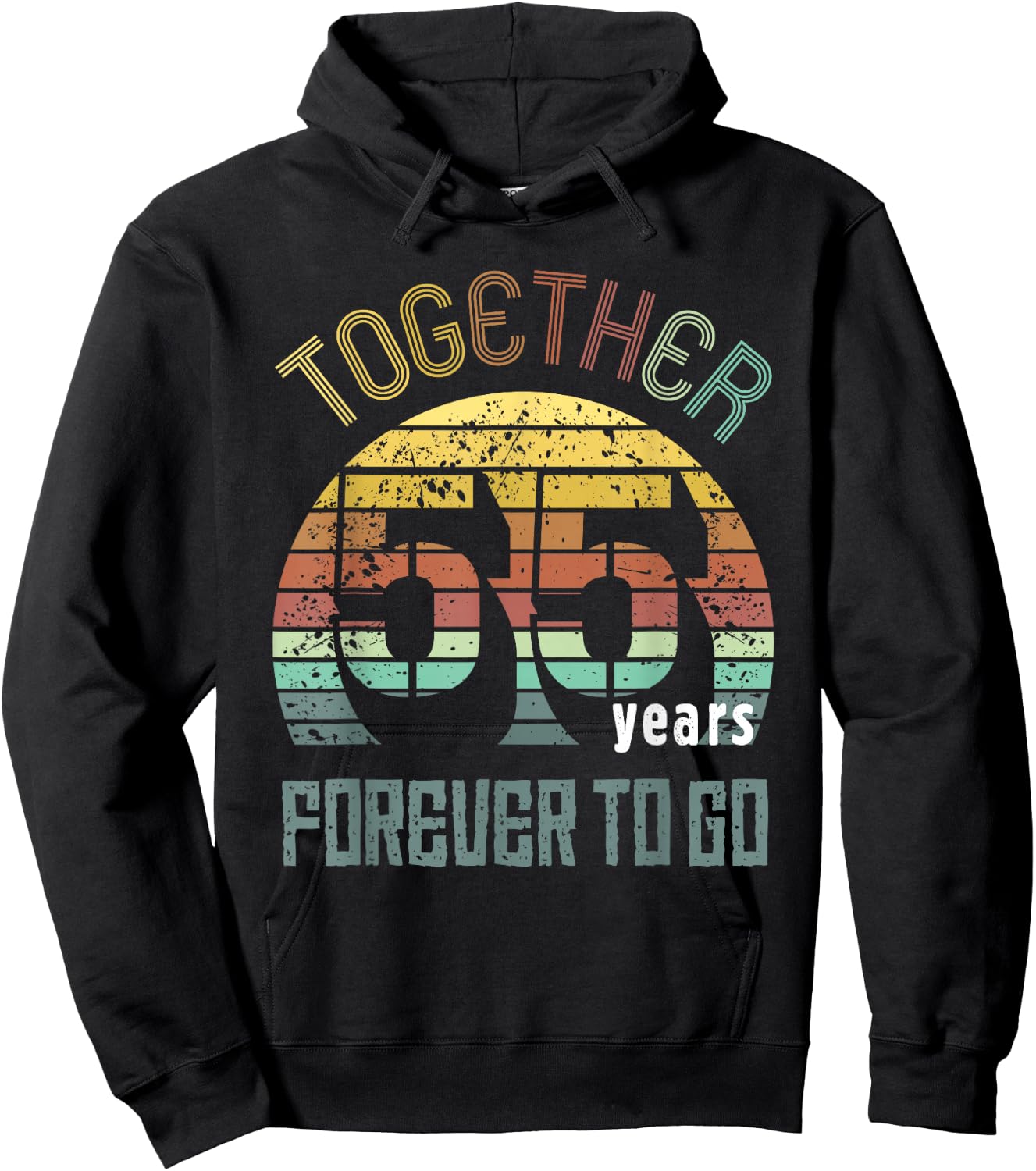 55 Wedding Anniversary for Couple Best 55th Year of Marriage Hoodie - Hoodie | Black