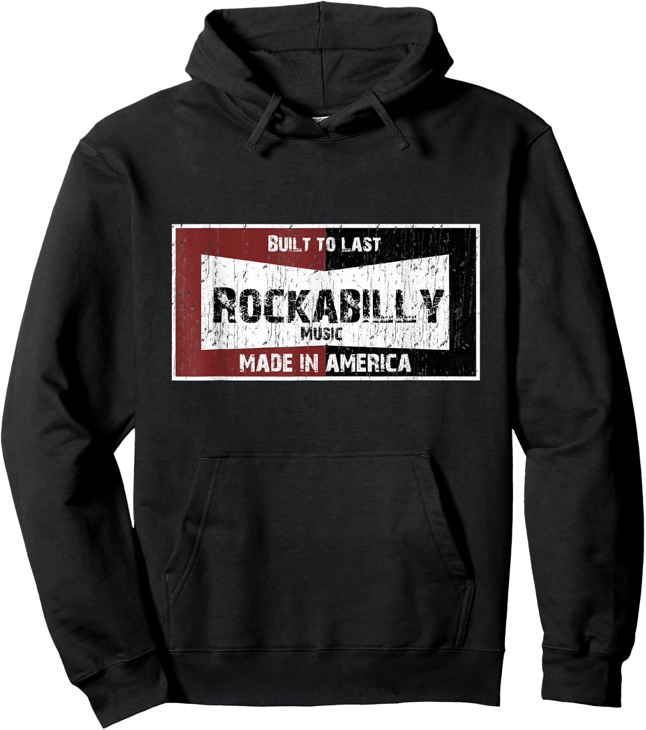 Made in America vintage rockabilly music Hoodie - Hoodie | Black