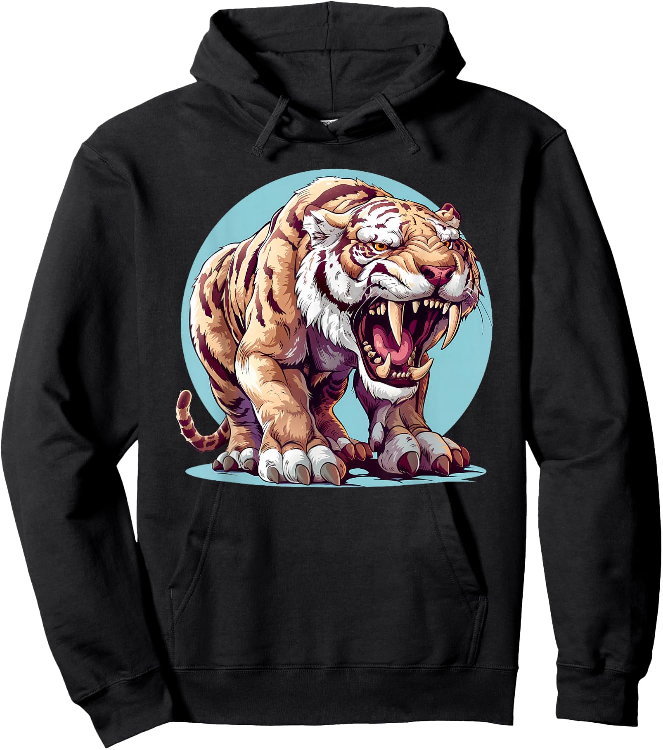 Saber Tooth Tiger - Sabre Tooth Tiger Hoodie - Hoodie | Black