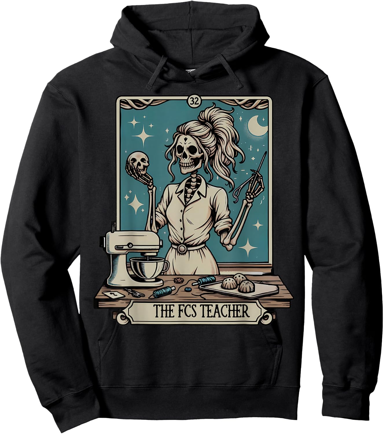 FCS Teacher Skeleton Halloween Family and Consumer Science Hoodie - Hoodie | Black