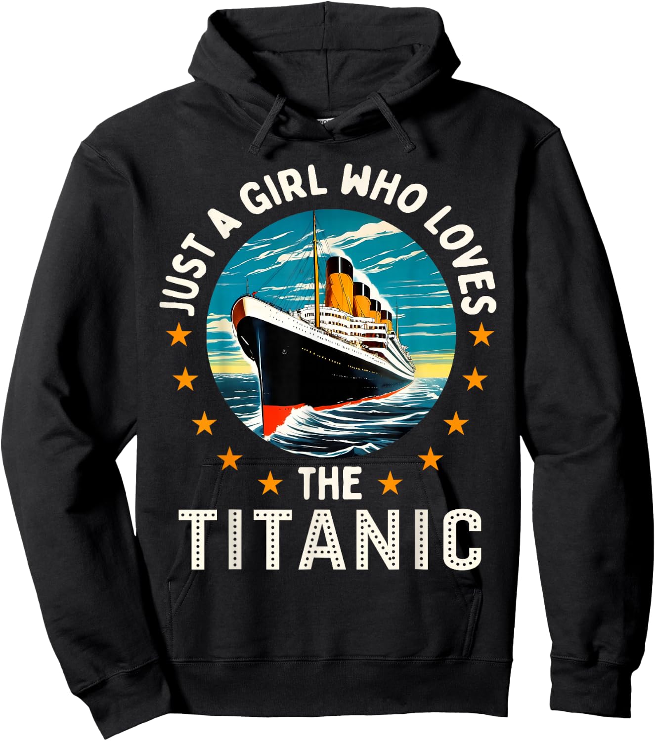 A Girl Who Loves the RMS Titanic Girls Hoodie - Hoodie | Black